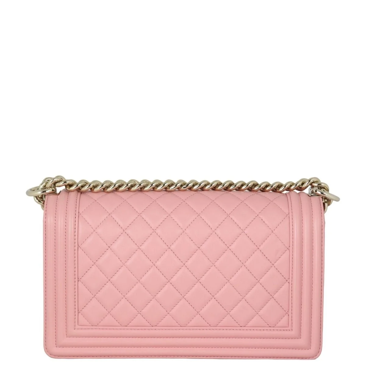 샤넬 보이백 미디엄 핑크 금장