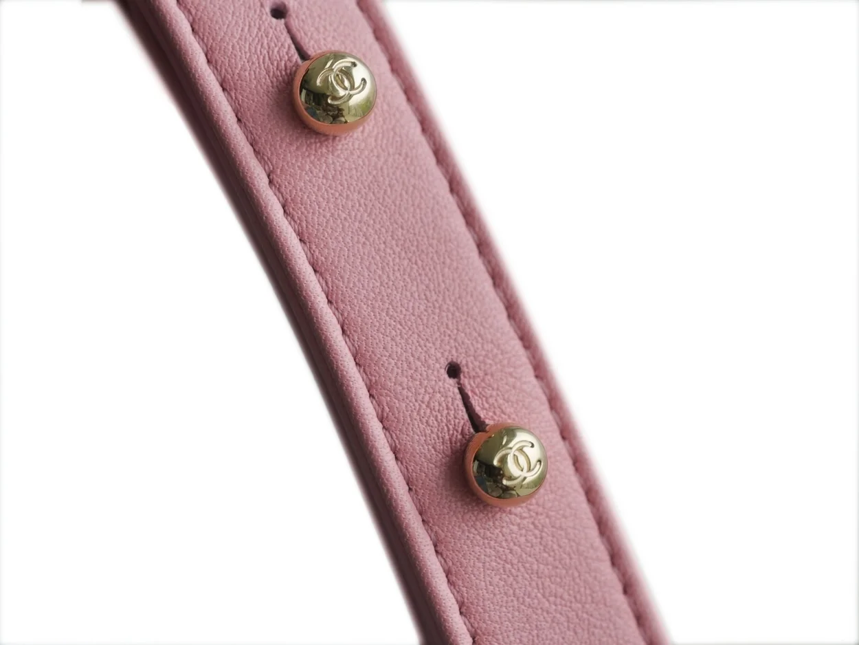 샤넬 보이백 미디엄 핑크 금장
