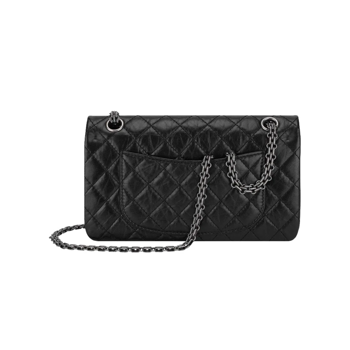 샤넬 2.55 플랩백 미디엄 빈티지 실버 A37586