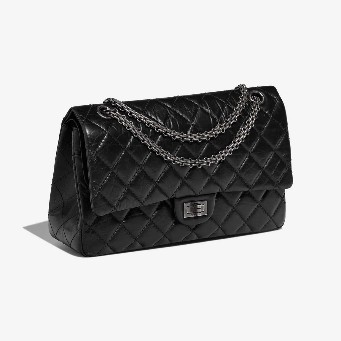 샤넬 2.55 플랩백 라지 빈티지 실버 A37586