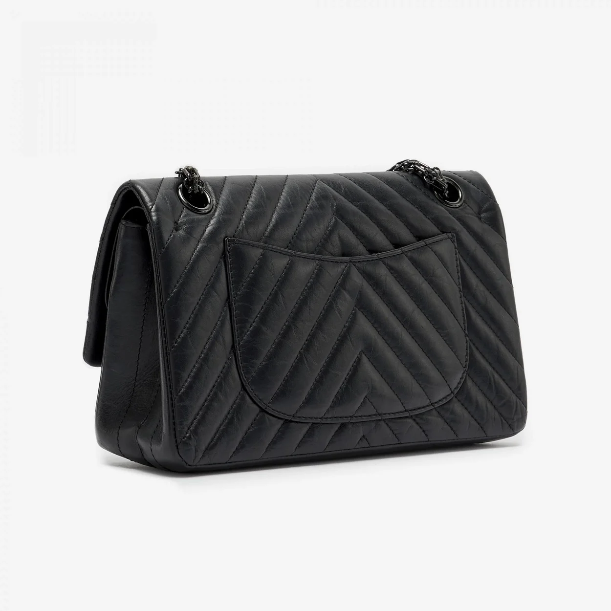 샤넬 2.55 플랩백 미디엄 빈티지 블랙 A37586