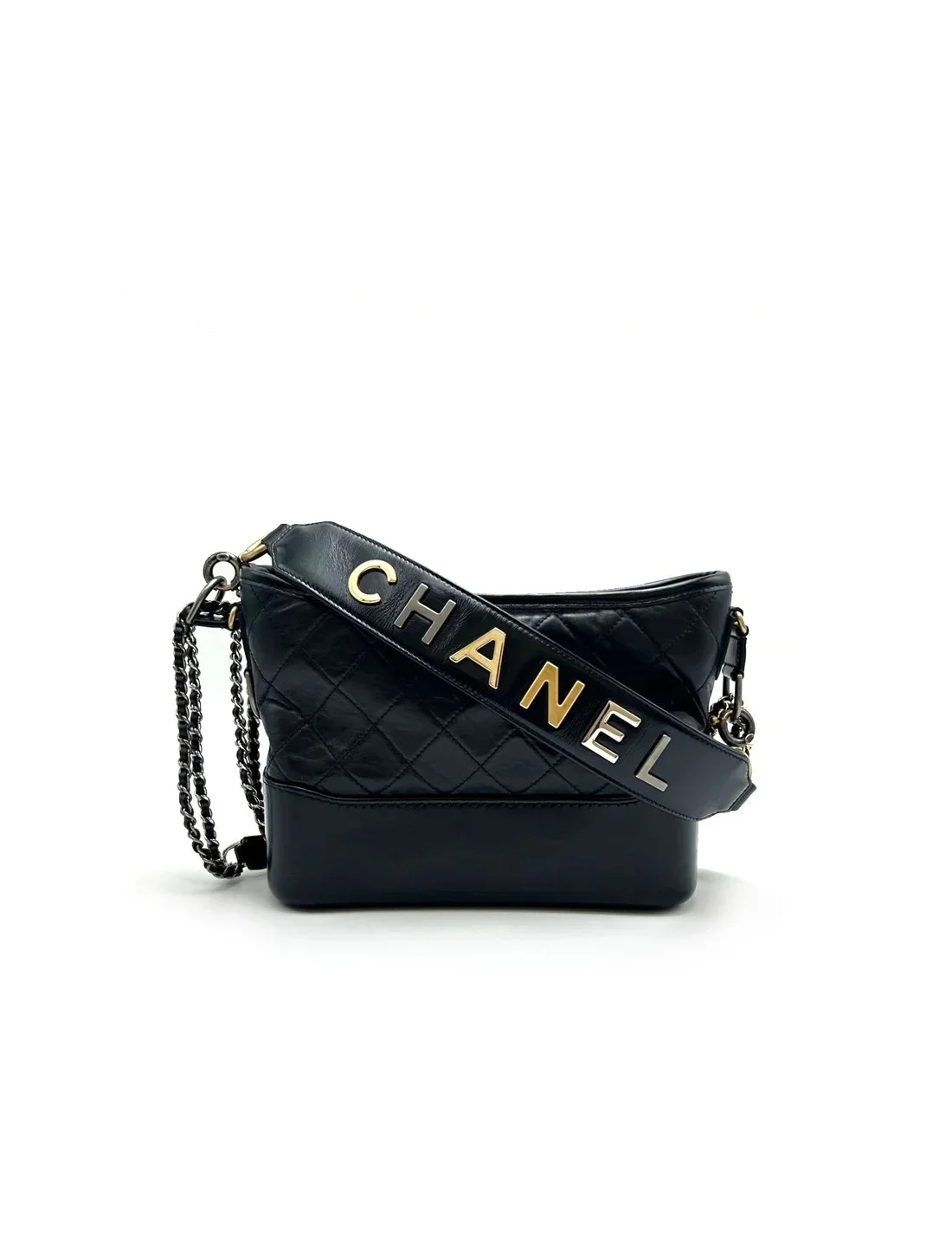 샤넬 클래식 가브리엘 스트랩 로고 호보백 스몰