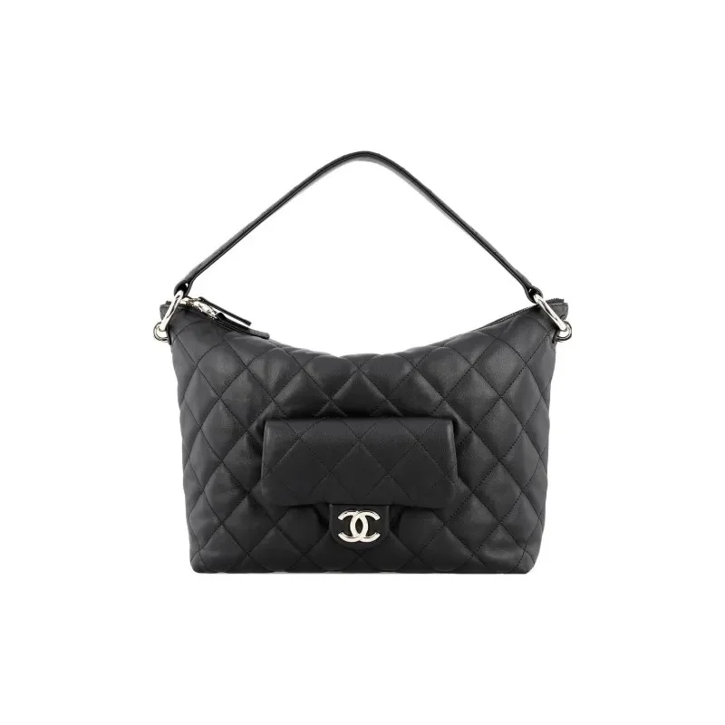 샤넬 23B 호보백 미디엄 블랙 금장