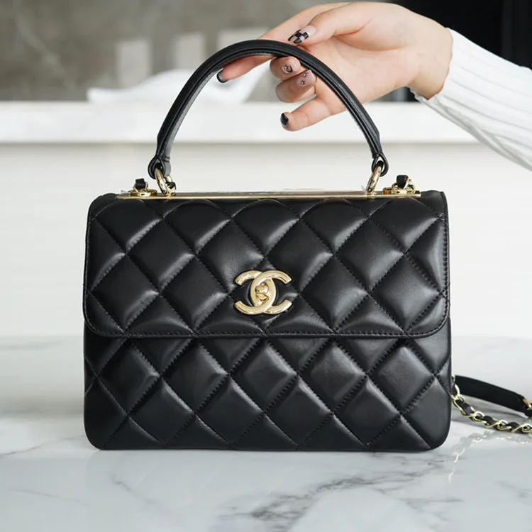 샤넬 트렌디 CC 블랙 스몰 램스킨