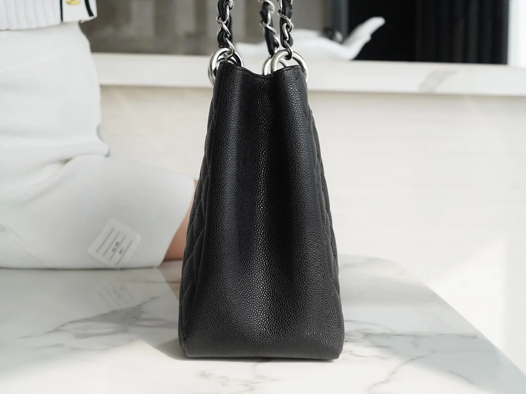 샤넬 GST 그랜드 샤핑 토트백 캐비어 은장