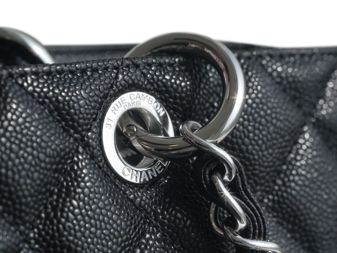 샤넬 GST 그랜드 샤핑 토트백 캐비어 은장