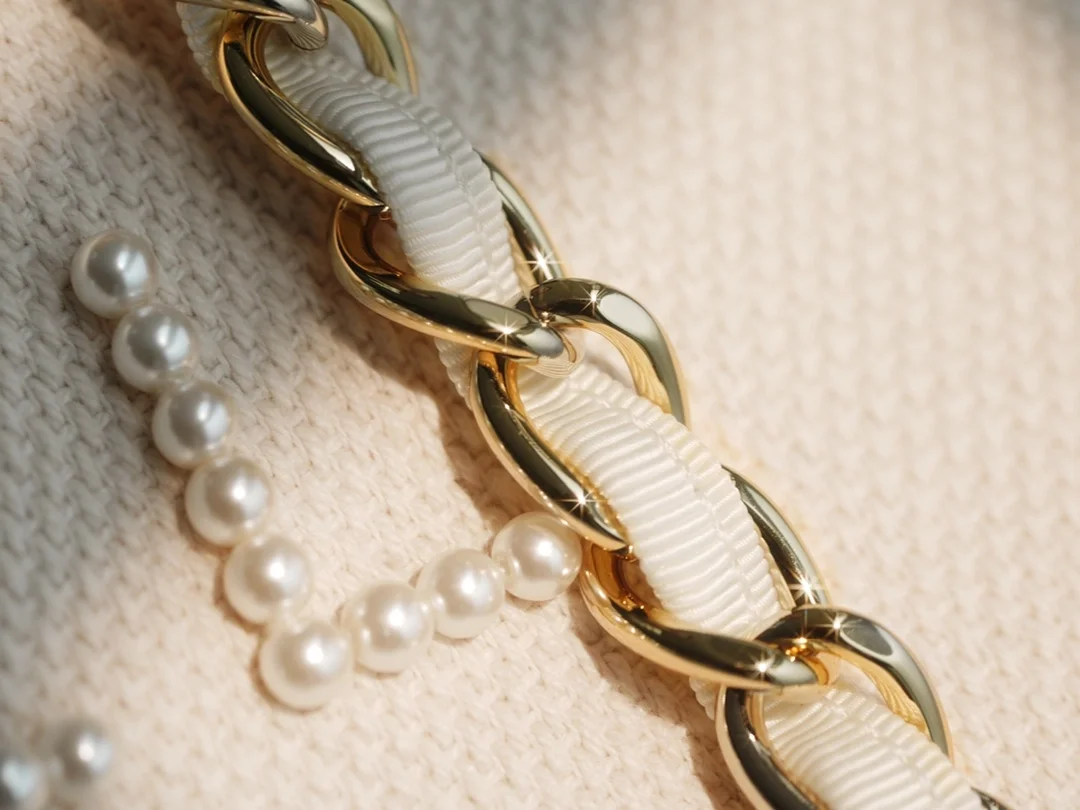 샤넬 진주 로고 도빌백