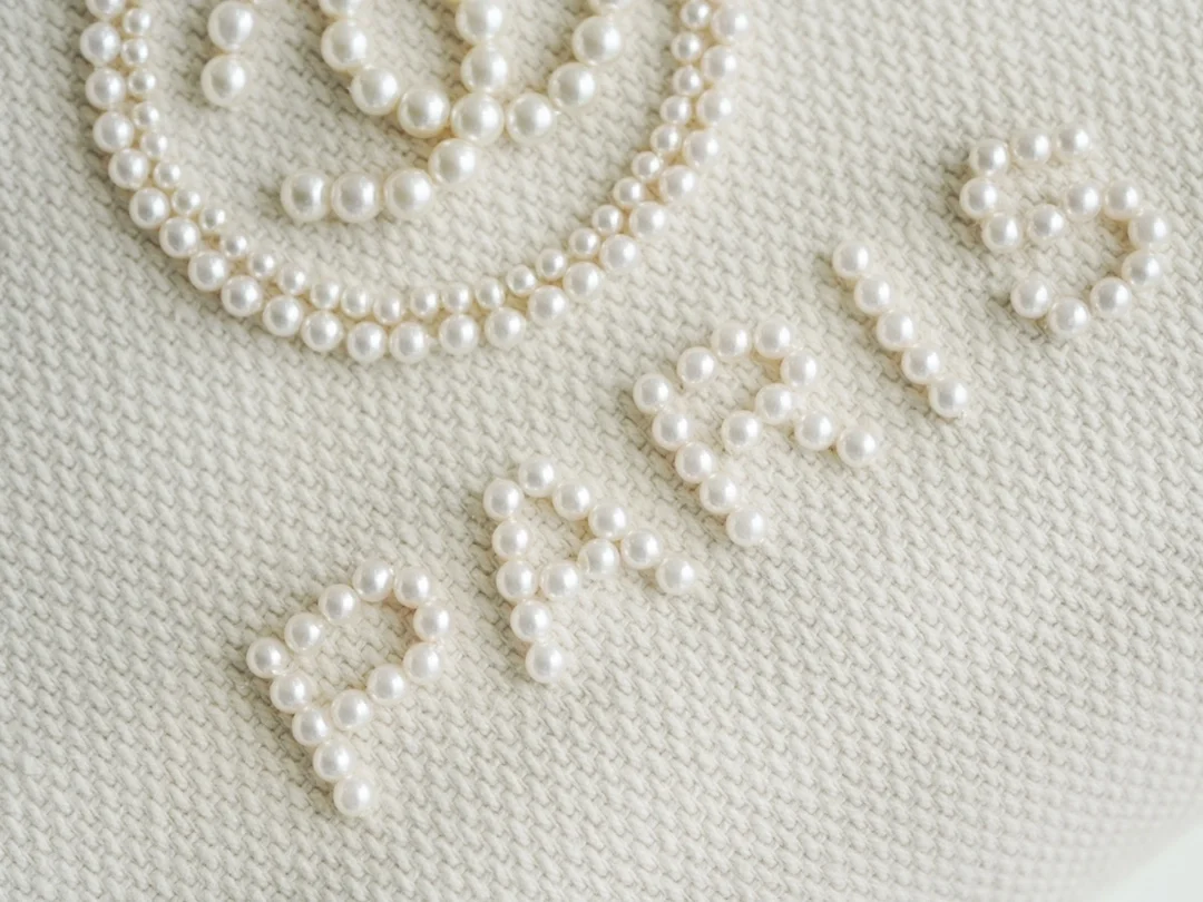 샤넬 진주 로고 도빌백