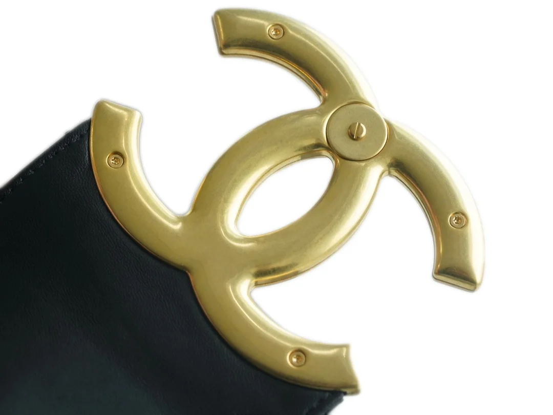 샤넬 24C 크루즈 레트로 라지 램스킨 블랙