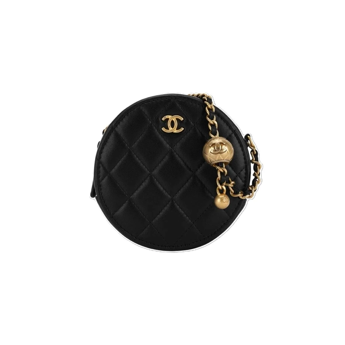 샤넬 골드볼 탬버린 동그리 미니백