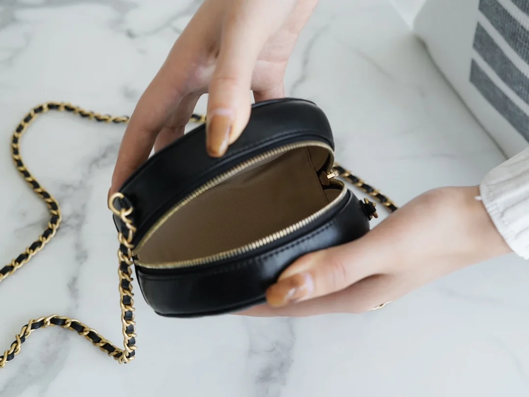 샤넬 골드볼 탬버린 동그리 미니백