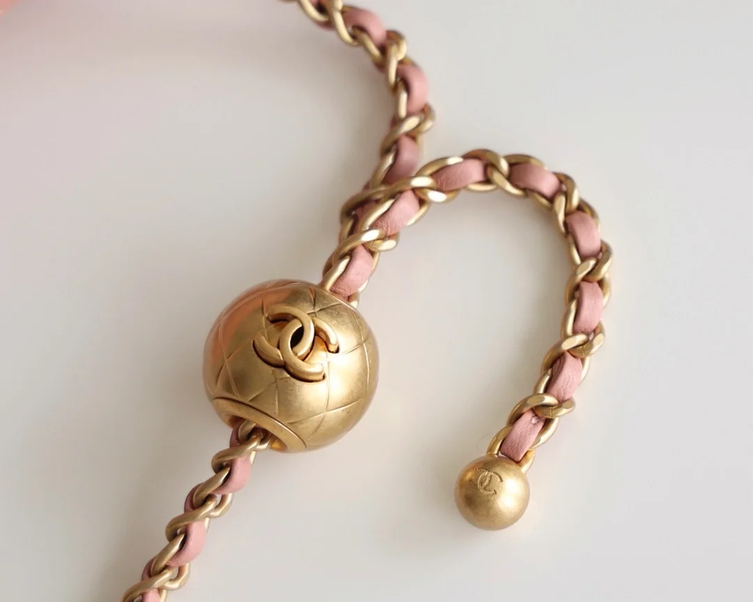 샤넬 램스킨 핑크 퀄트 미니백