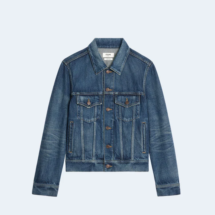 셀린느 다크 유니언 워시 데님 자켓