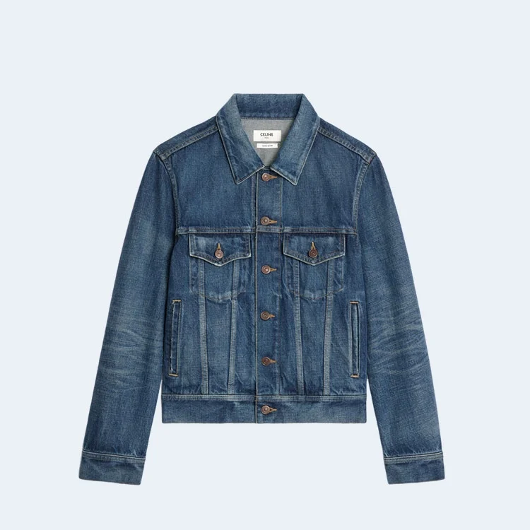 셀린느 다크 유니언 워시 데님 자켓