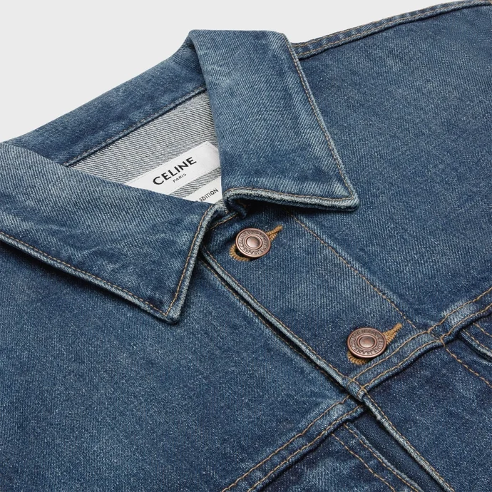 셀린느 다크 유니언 워시 데님 자켓