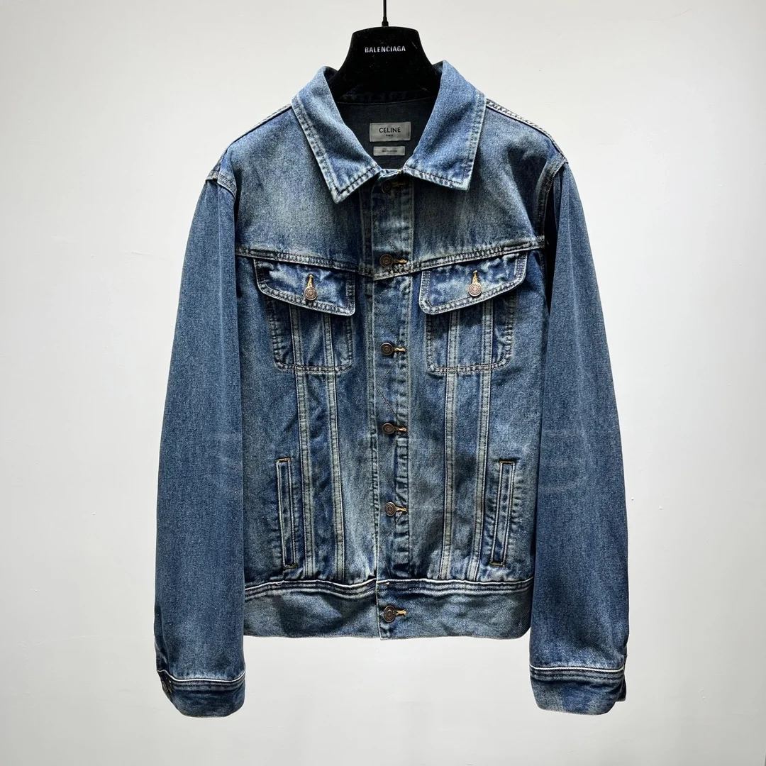 셀린느 다크 유니언 워시 데님 자켓