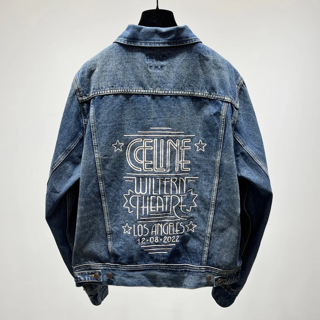 셀린느 다크 유니언 워시 데님 자켓