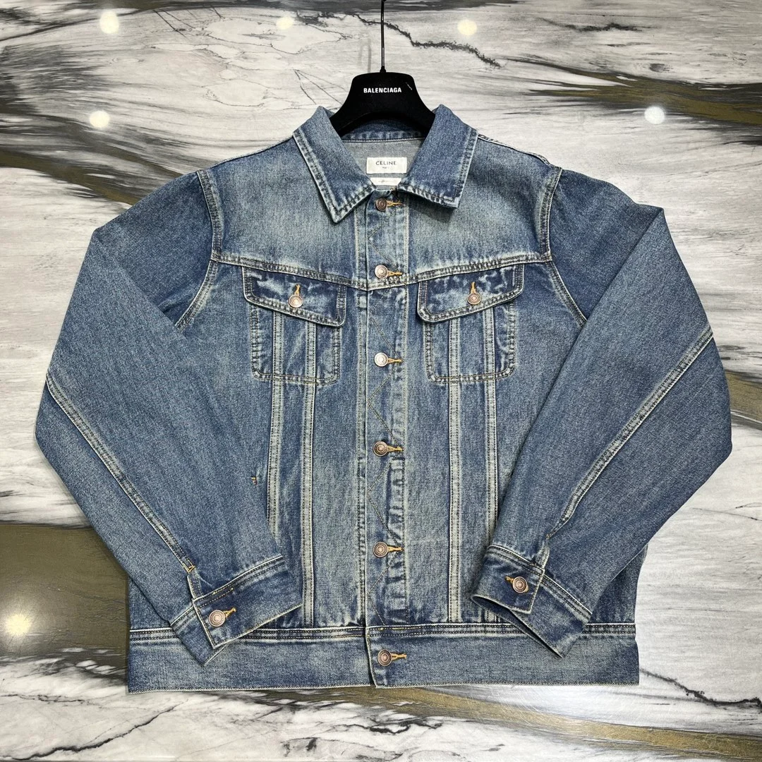셀린느 다크 유니언 워시 데님 자켓