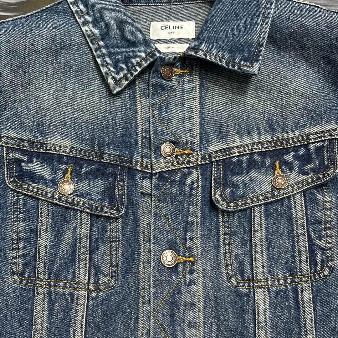 셀린느 다크 유니언 워시 데님 자켓