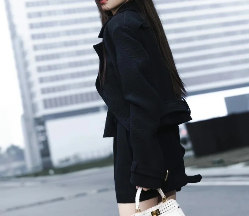 펜디 블루종 자카드 패브릭 자켓