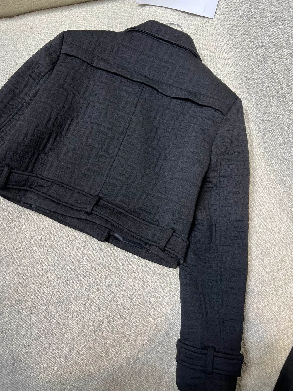 펜디 블루종 자카드 패브릭 자켓