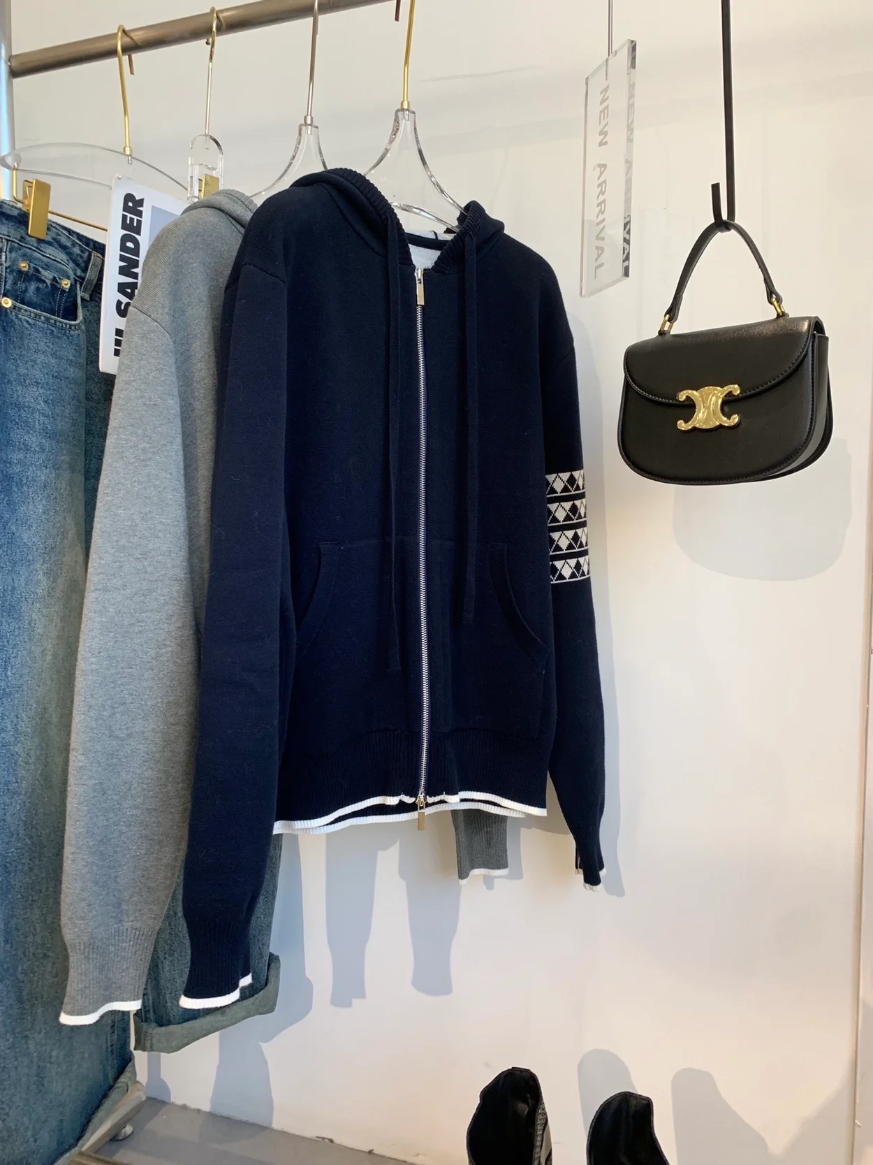 톰브라운 헥터 스웨터 후드 집업