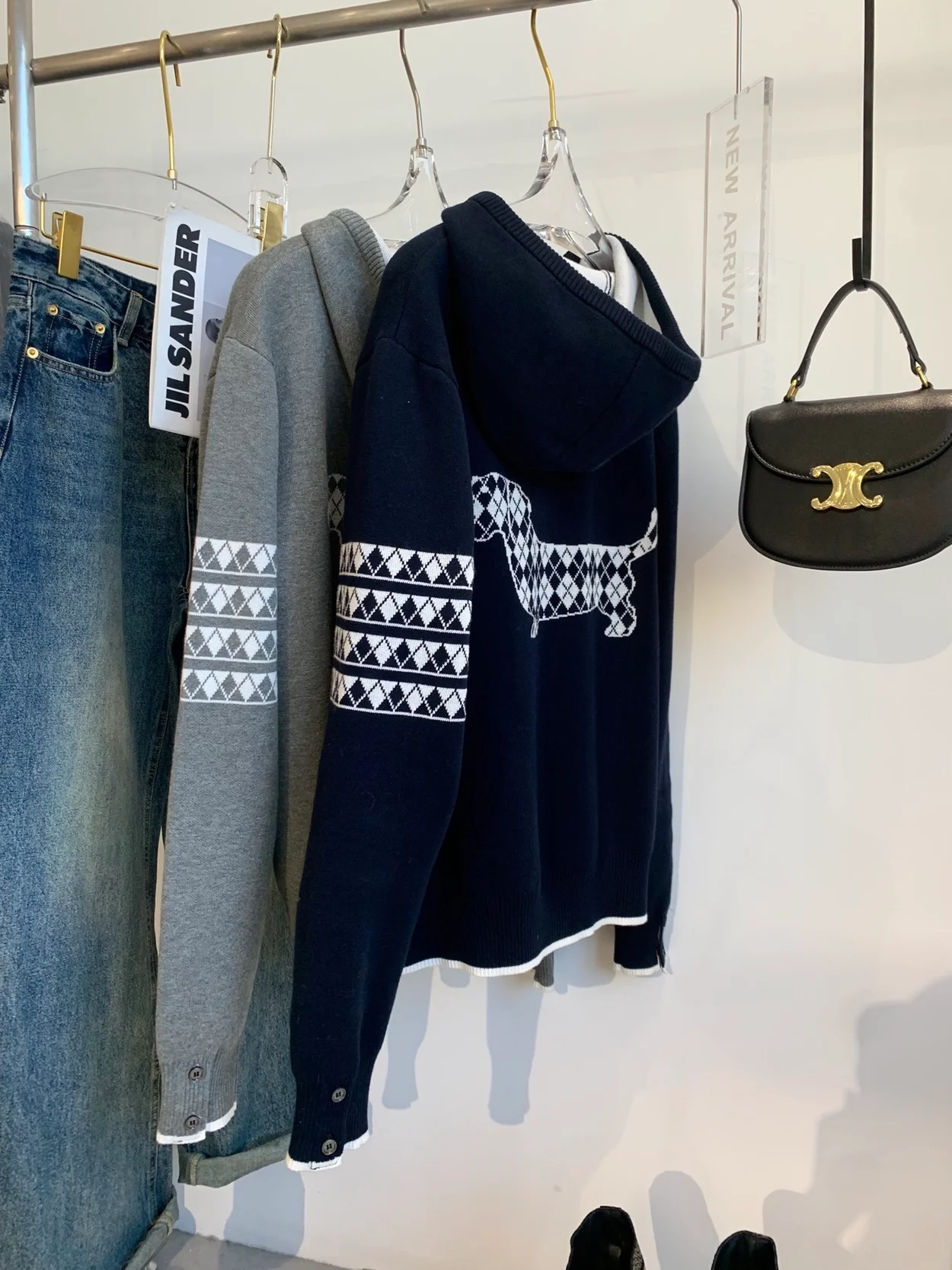 톰브라운 헥터 스웨터 후드 집업