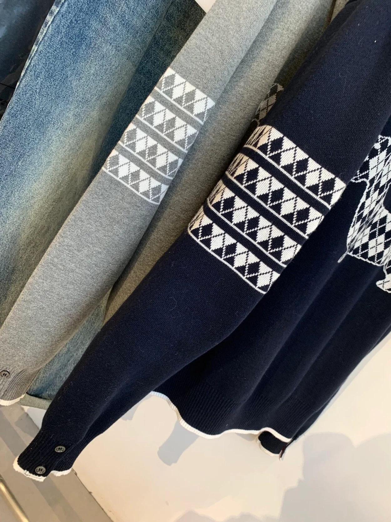 톰브라운 헥터 스웨터 후드 집업