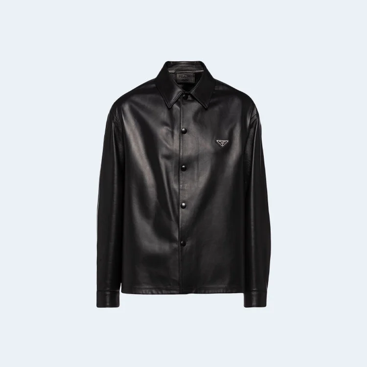 프라다 로고장식 나파 가죽 자켓