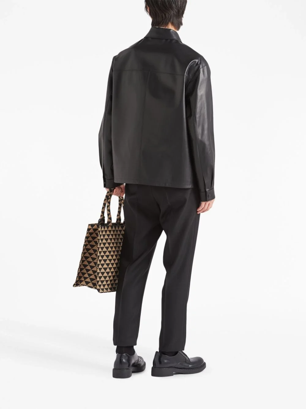 프라다 로고장식 나파 가죽 자켓