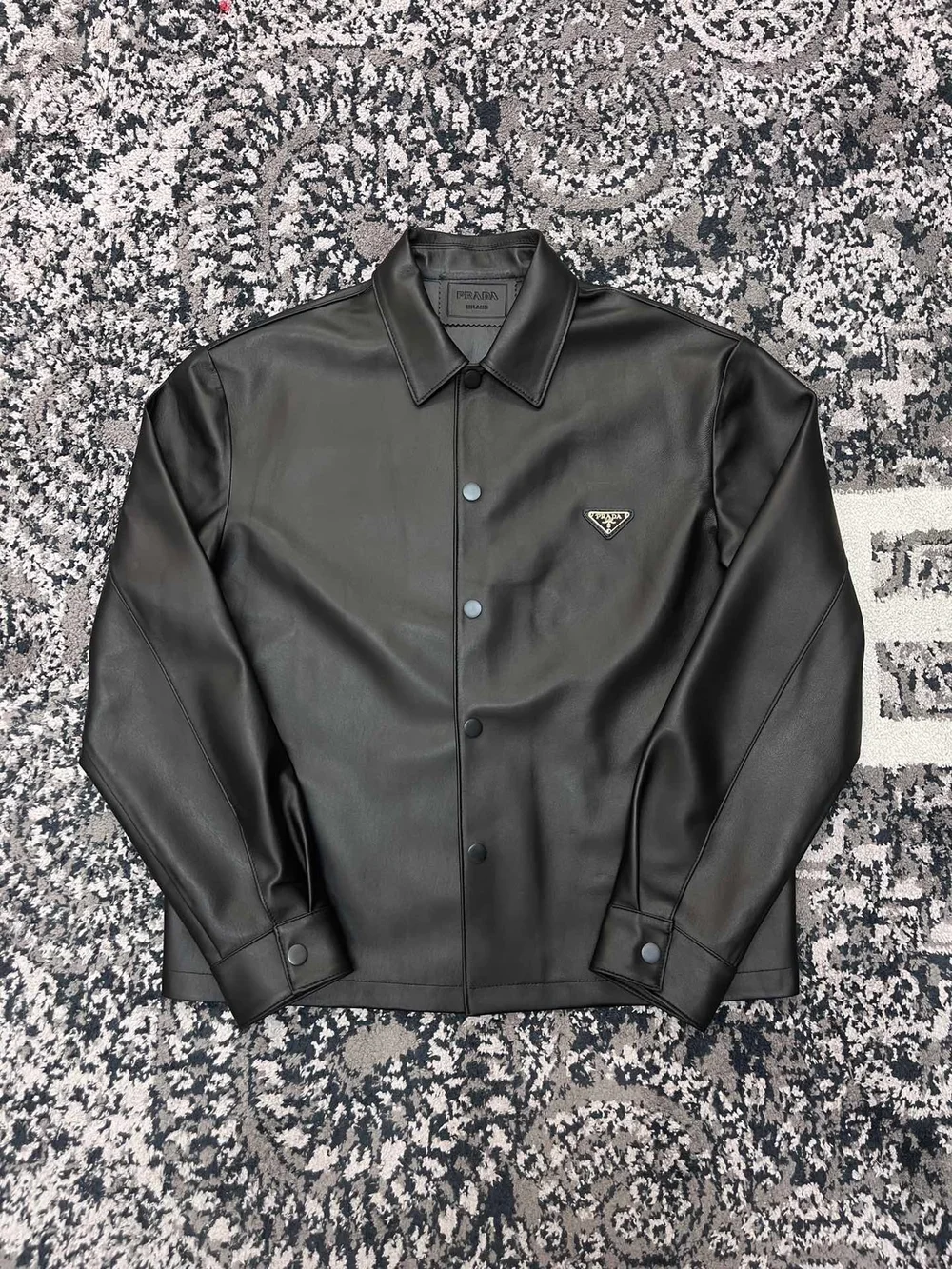 프라다 로고장식 나파 가죽 자켓