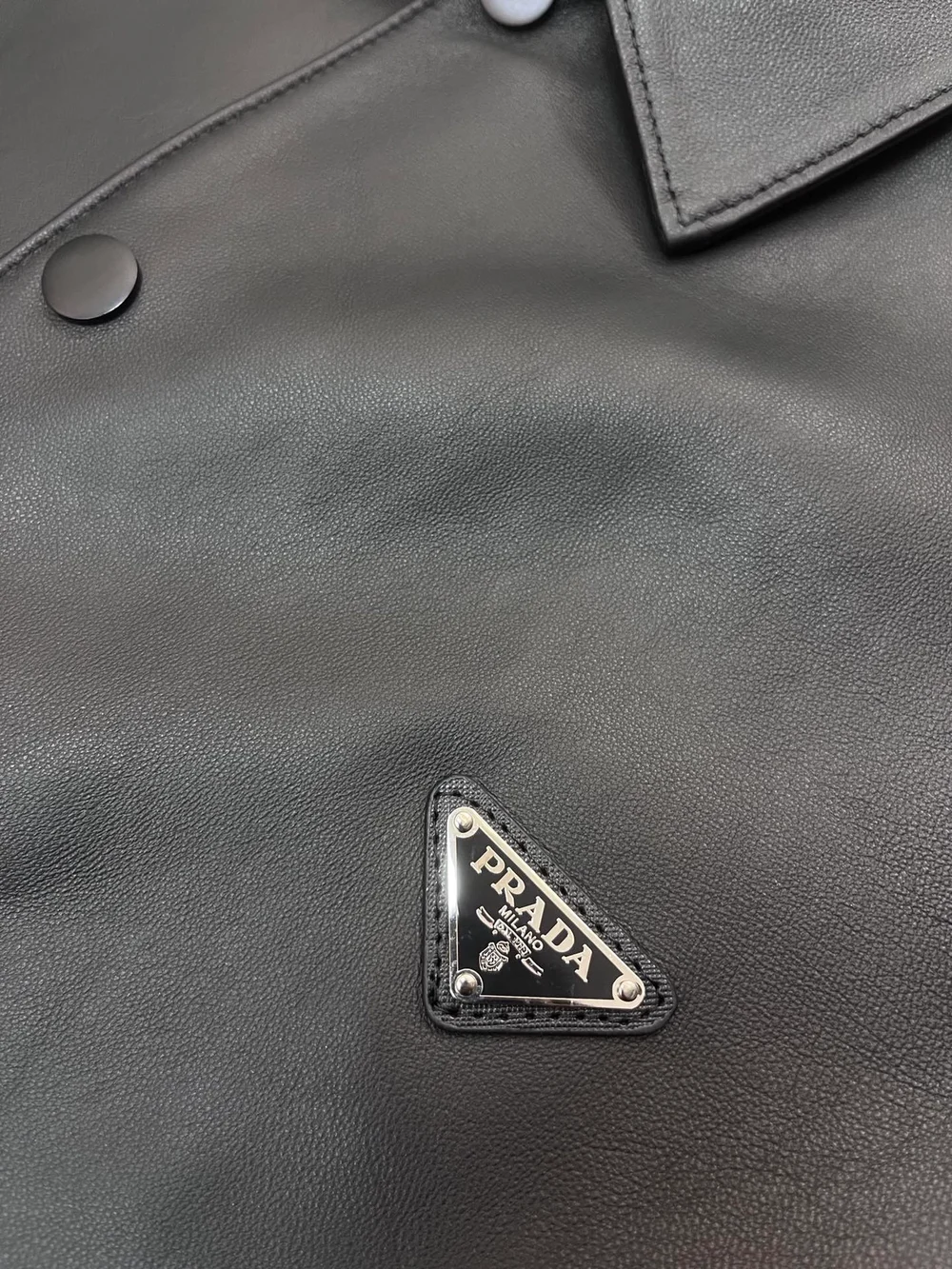 프라다 로고장식 나파 가죽 자켓