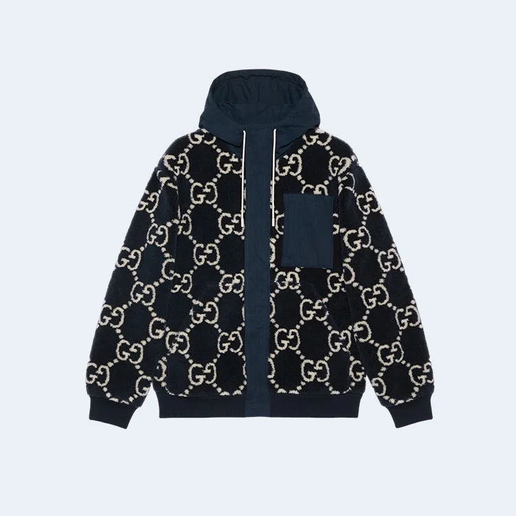 구찌 퍼지 파브릭 자카드 자켓