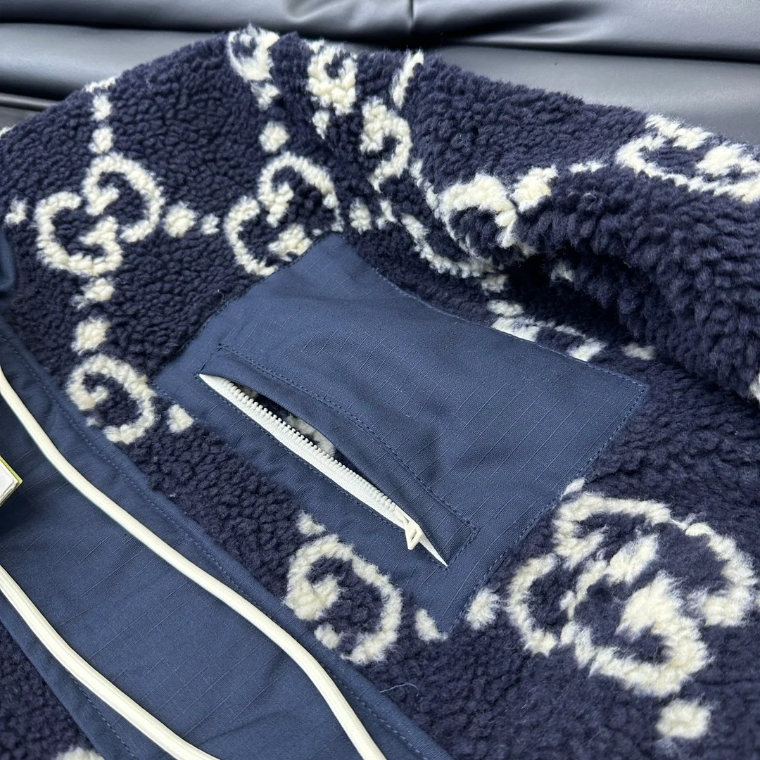 구찌 퍼지 파브릭 자카드 자켓