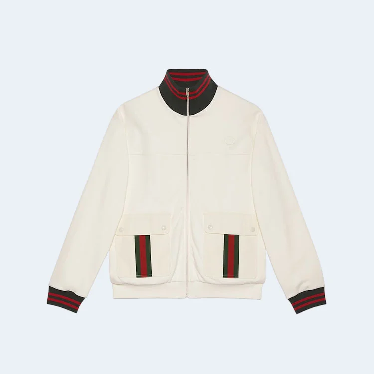 구찌 웹 코튼 저지 자켓