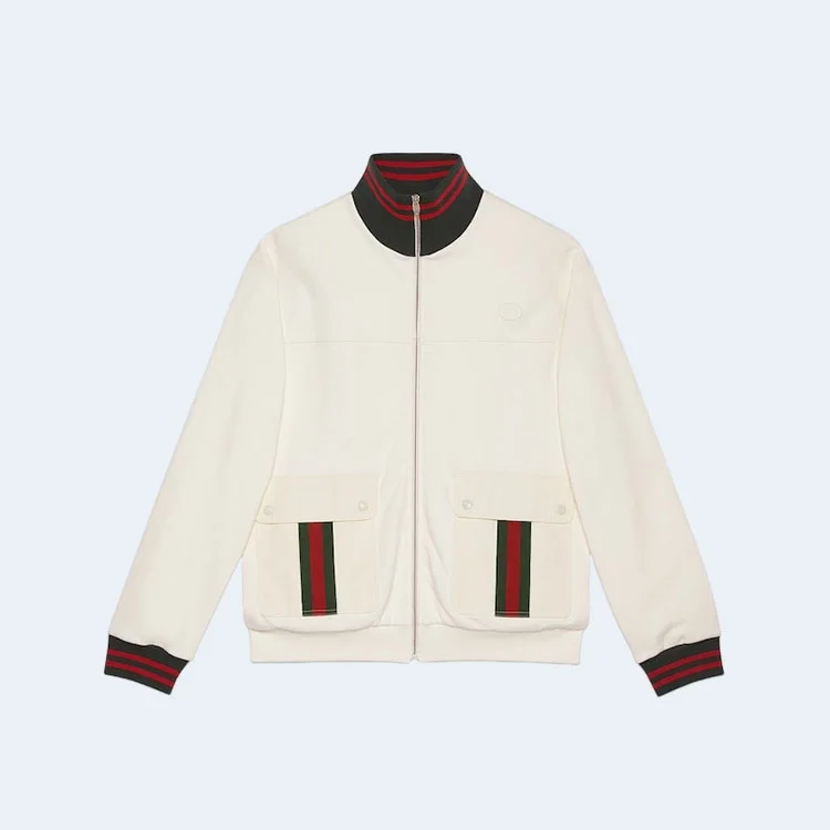 구찌 웹 코튼 저지 자켓