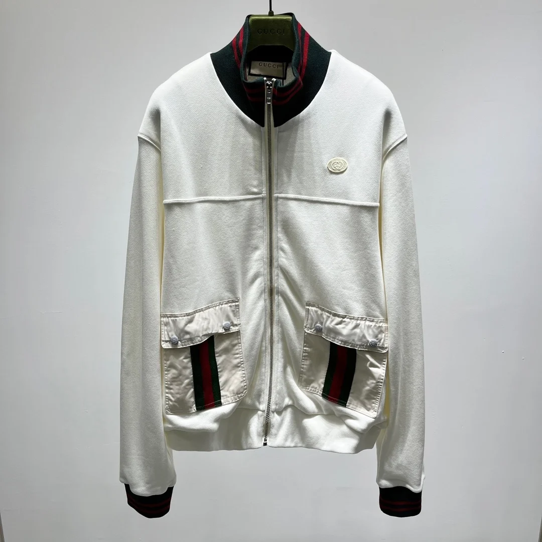 구찌 웹 코튼 저지 자켓