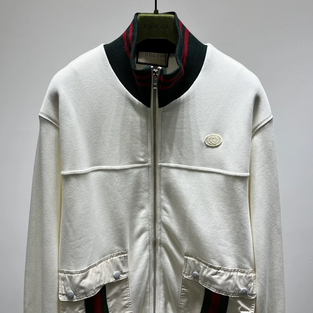 구찌 웹 코튼 저지 자켓