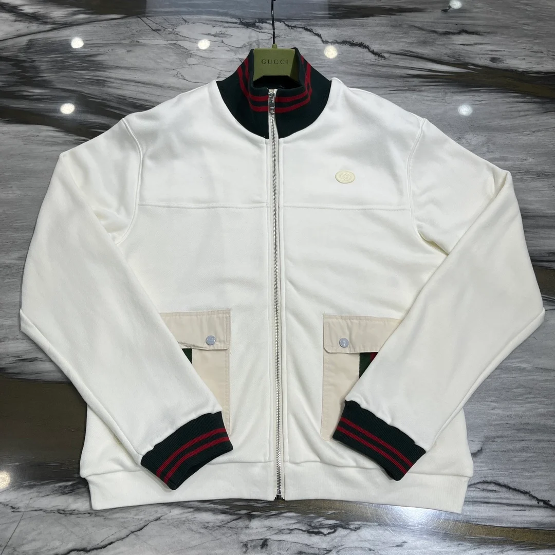 구찌 웹 코튼 저지 자켓