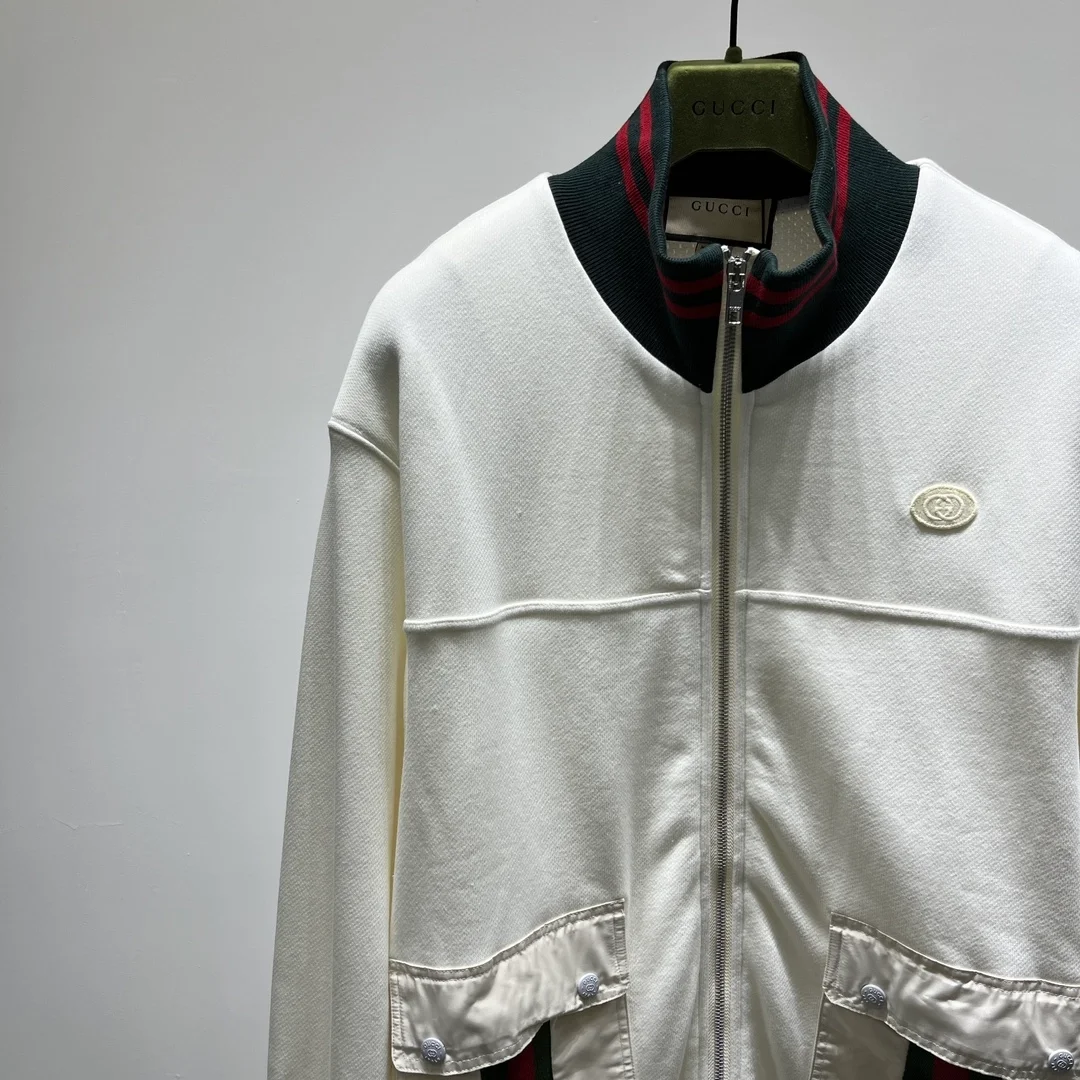 구찌 웹 코튼 저지 자켓