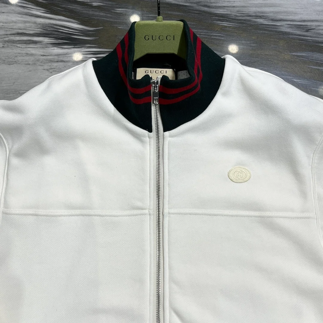 구찌 웹 코튼 저지 자켓