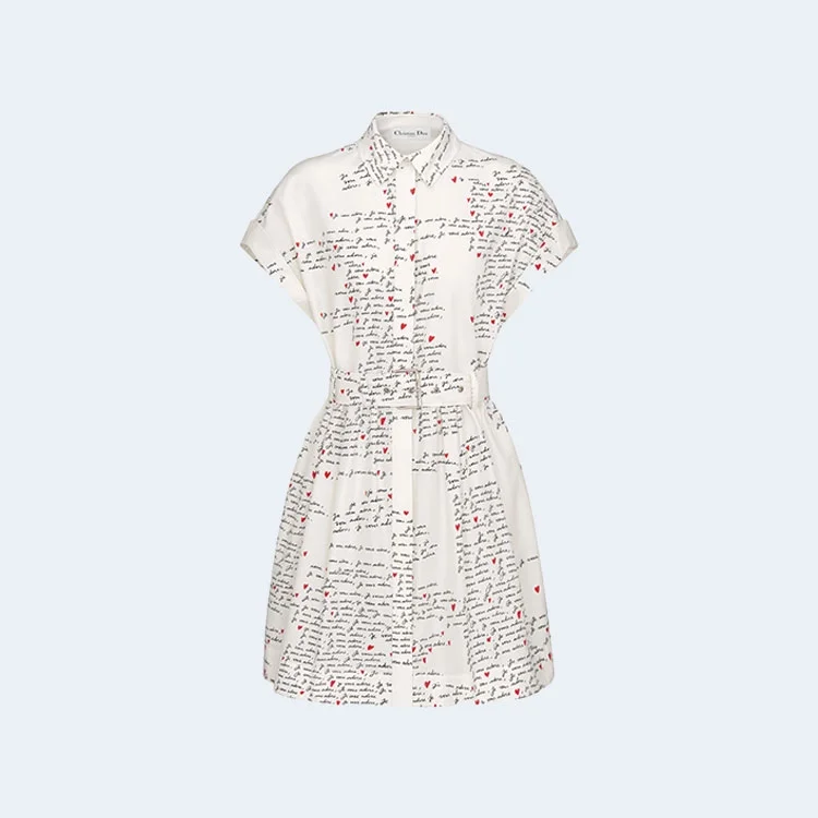 디올 Dioramour 벨트 셔츠 드레스
