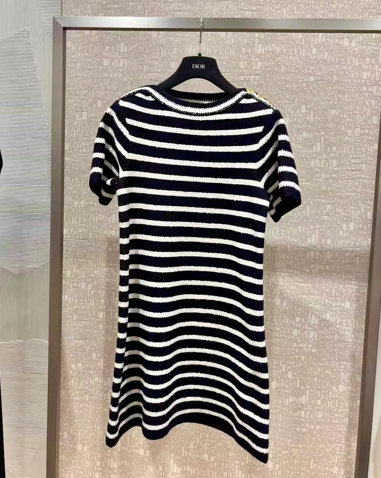 디올 마리니에르 울 블렌드 니트 쇼트 드레스