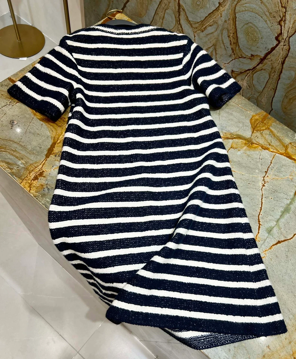 디올 마리니에르 울 블렌드 니트 쇼트 드레스