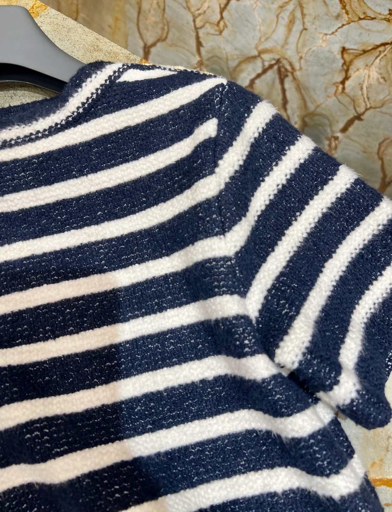 디올 마리니에르 울 블렌드 니트 쇼트 드레스