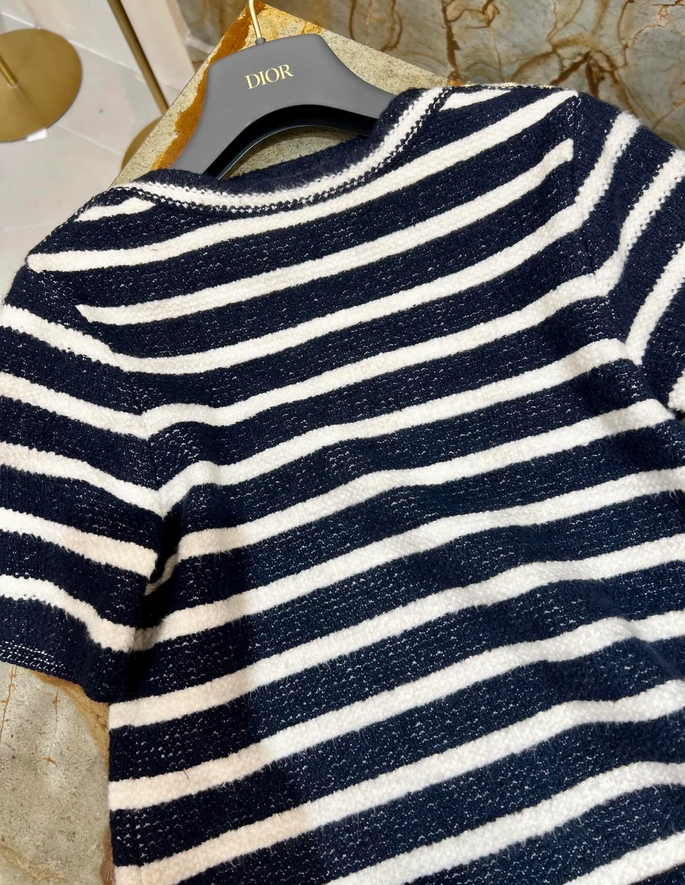 디올 마리니에르 울 블렌드 니트 쇼트 드레스