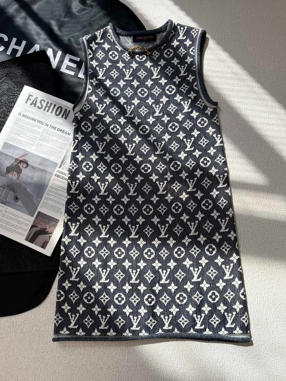 루이비통 모노그램 자카드 니트 드레스 1AFEJO