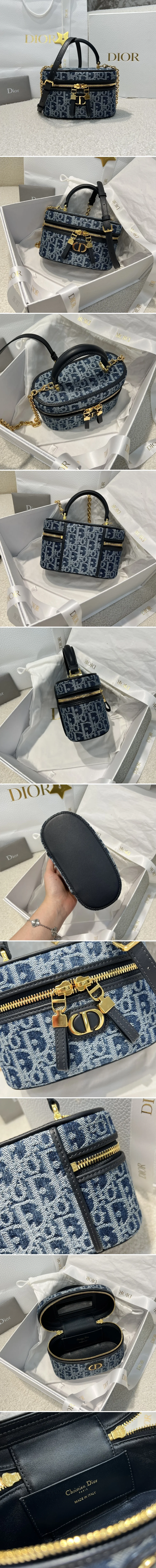 디올 30 몽테인 미니 베니티 데님 케이스