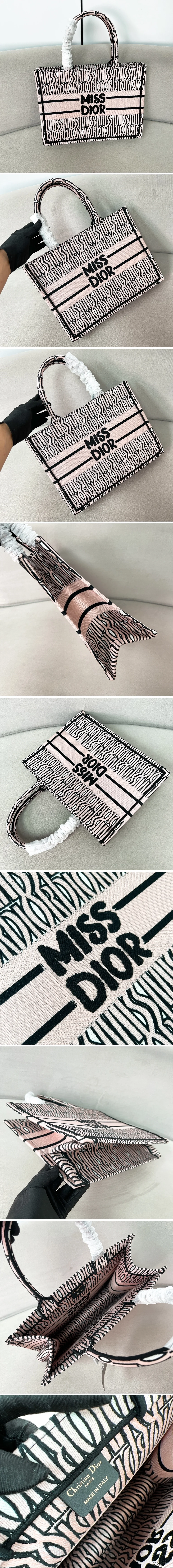 디올 멀티 컬러 북 토트 미디움