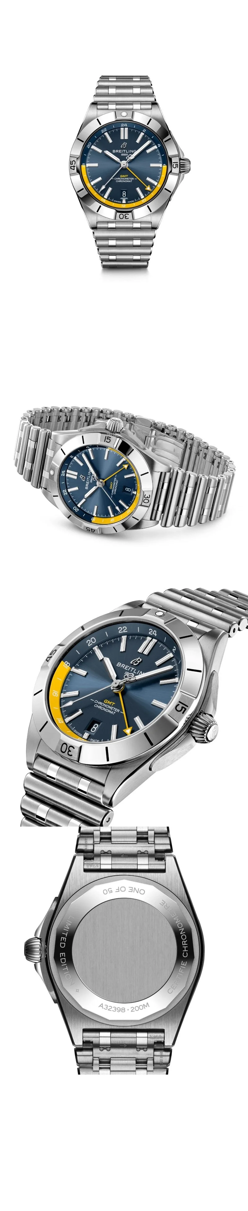 브라이틀링 크로노맷 GMT 40 멀티 옐로우